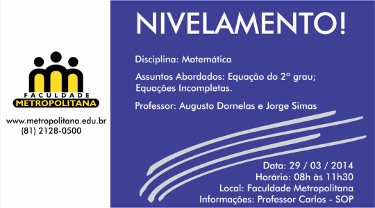 nivelamento matematica - augusto e  jorge