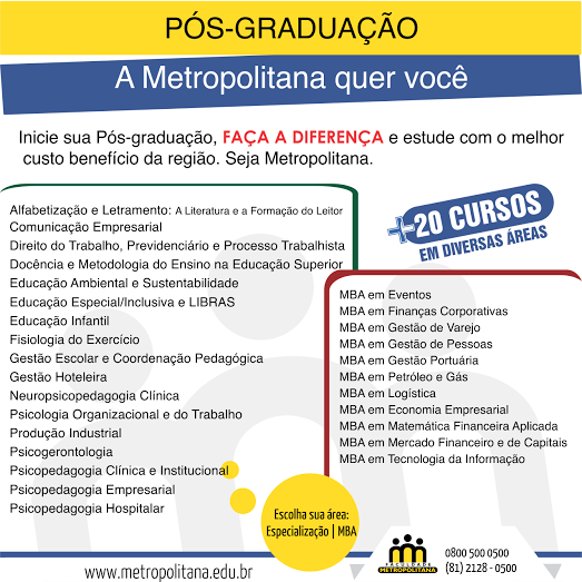 Faculdade Metropolitana – Graduação e Pós-Graduação em Jaboatão dos  Guararapes