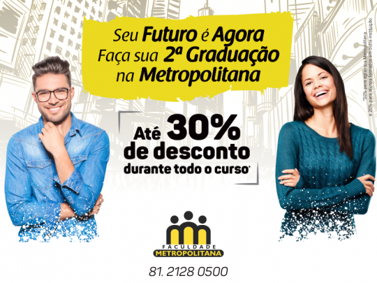 Banner segunda graduação Metropolitana